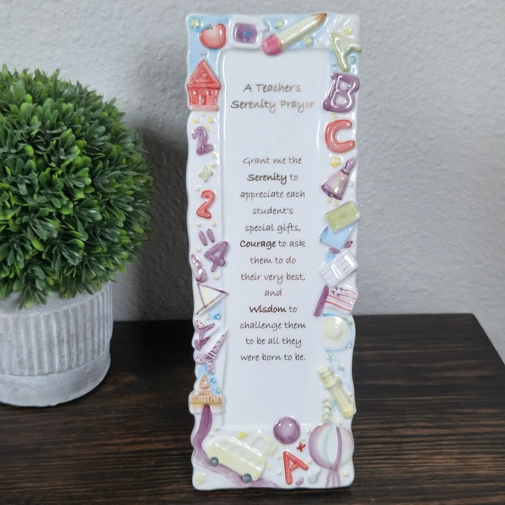 Teacher Appreciation Gift Serenity Prayer Frame Plaque Classroom Decor School